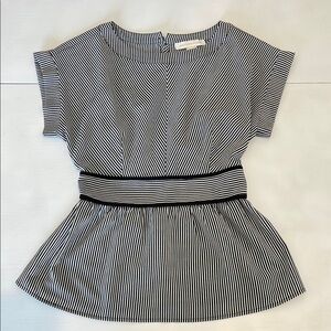 Striped Black and White Women's Top